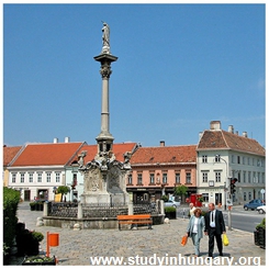 匈牙利寿普隆市中心广场